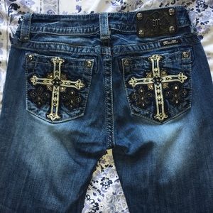 MISS ME blinged out skinny jeans